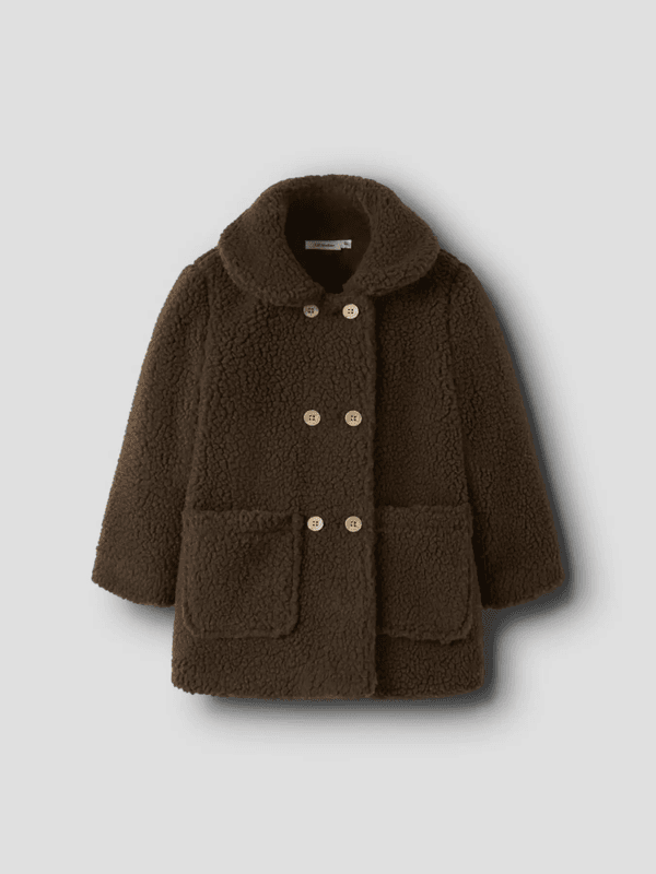 Nalo Loose Long  Jacket - Dark Earth