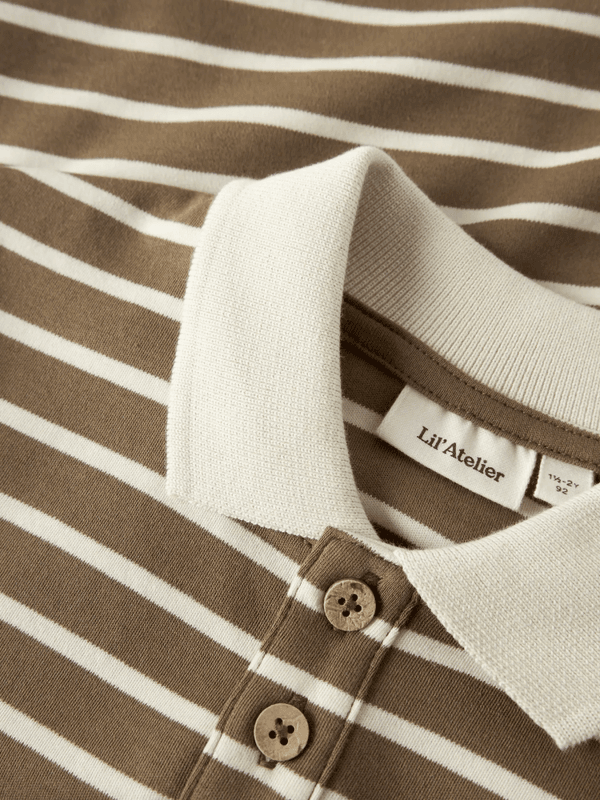 Limia Loose Polo Top - Kangaroo Turtledove 