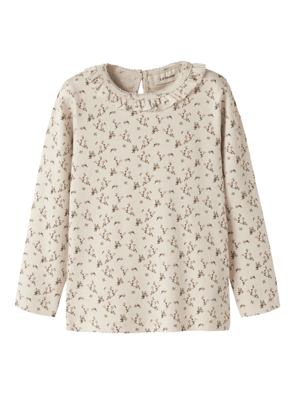 Lago Slim Top -  Turtledove Rose Flower 
